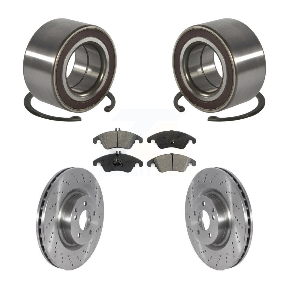 Wheel Bearing Disc Brake Rotors And Pads Front Kit For Mercedes-Benz E400 E550