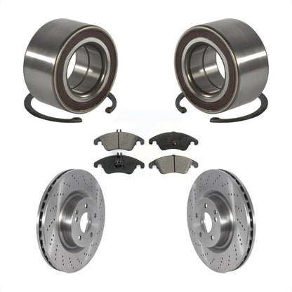 Wheel Bearing Disc Brake Rotors And Pads Front Kit For Mercedes-Benz E400 E550
