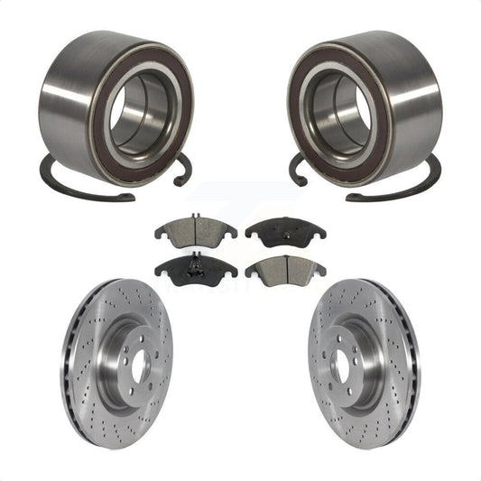 Wheel Bearing Disc Brake Rotors And Pads Front Kit For Mercedes-Benz E400 E550