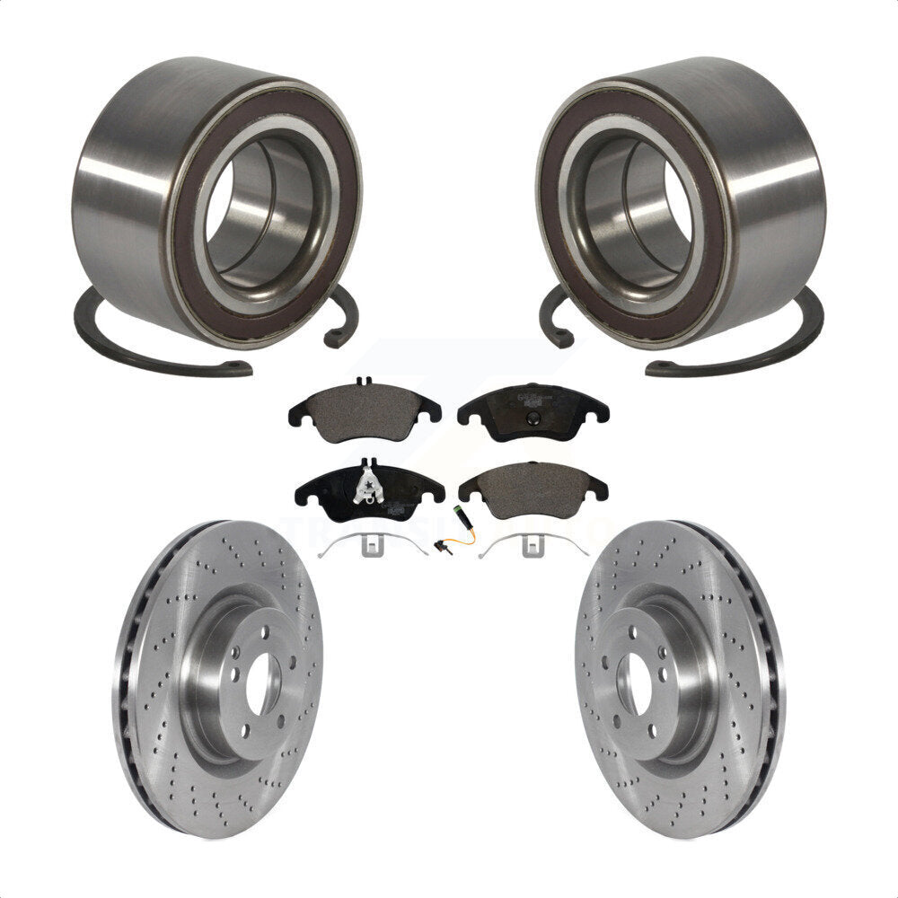 Wheel Bearing Disc Brake Rotors And Pads Front Kit For Mercedes-Benz E400 E550