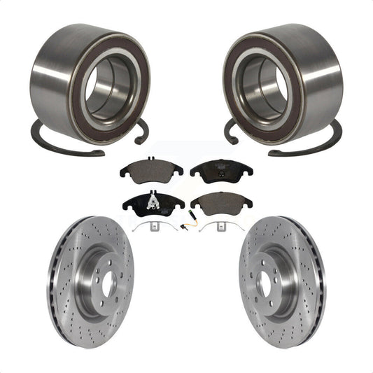 Wheel Bearing Disc Brake Rotors And Pads Front Kit For Mercedes-Benz E400 E550
