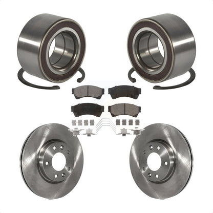 Wheel Bearing Disc Brake Rotors And Pads Front Kit For 2009-2013 Mazda 6 2.5L