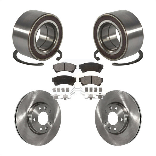 Wheel Bearing Disc Brake Rotors And Pads Front Kit For 2009-2013 Mazda 6 2.5L