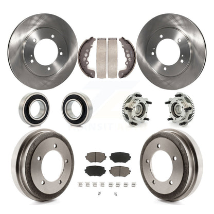 Hub Bearing Brake Rotor & Pad Shoe Front Rear Kit (10Pc) For Suzuki Grand Vitara