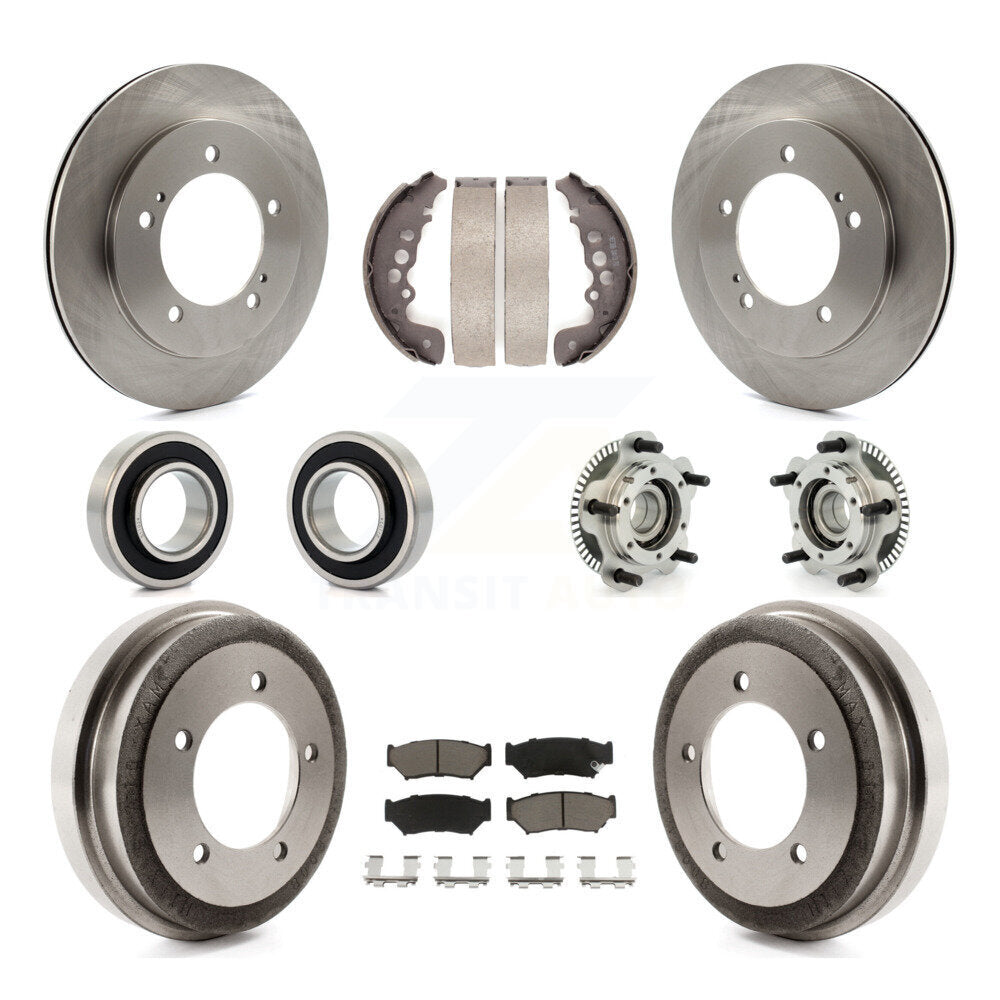 Hub Bearing Brake Rotor And Pad Shoe Front Rear Kit (10Pc) For Chevrolet Tracker