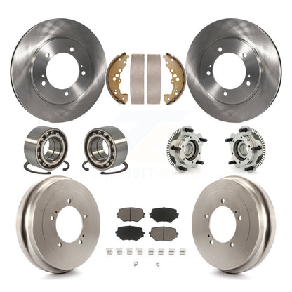 Hub Bearing Brake Rotor And Pad Shoe Front Rear Kit (10Pc) For Suzuki XL-7 Grand