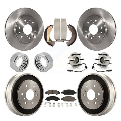Hub Bearing Brake Rotor & Pad Shoe Front Rear Kit (10Pc) For Chevrolet Silverado