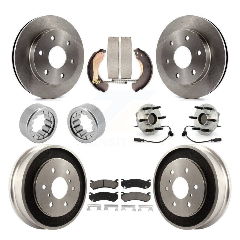 Hub Bearing Brake Rotor And Pad Shoe Front Rear Kit For Chevrolet Silverado 1500