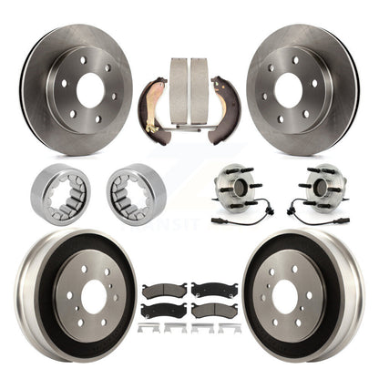 Hub Bearing Brake Rotor And Pad Shoe Front Rear Kit For Chevrolet Silverado 1500