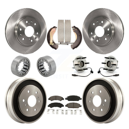 Hub Bearing Brake Rotor & Pad Shoe Front Rear Kit (10Pc) For Chevrolet Silverado