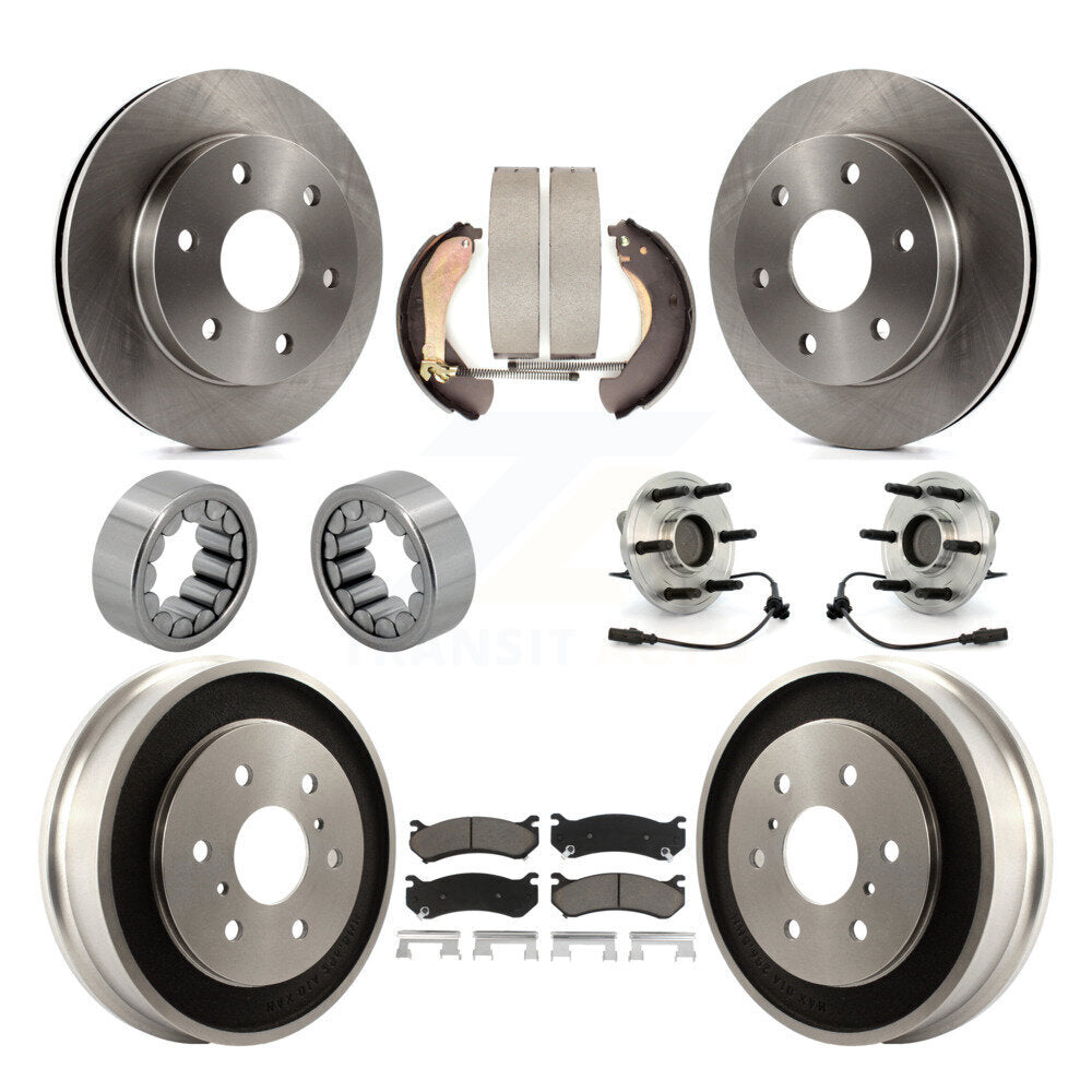 Hub Bearing Brake Rotor And Pad Shoe Front Rear Kit For Chevrolet Silverado 1500