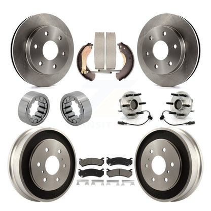 Hub Bearing Brake Rotor And Pad Shoe Front Rear Kit For Chevrolet Silverado 1500