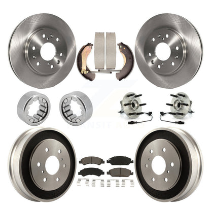 Hub Bearing Brake Rotor & Pad Shoe Front Rear Kit (10Pc) For Chevrolet Silverado