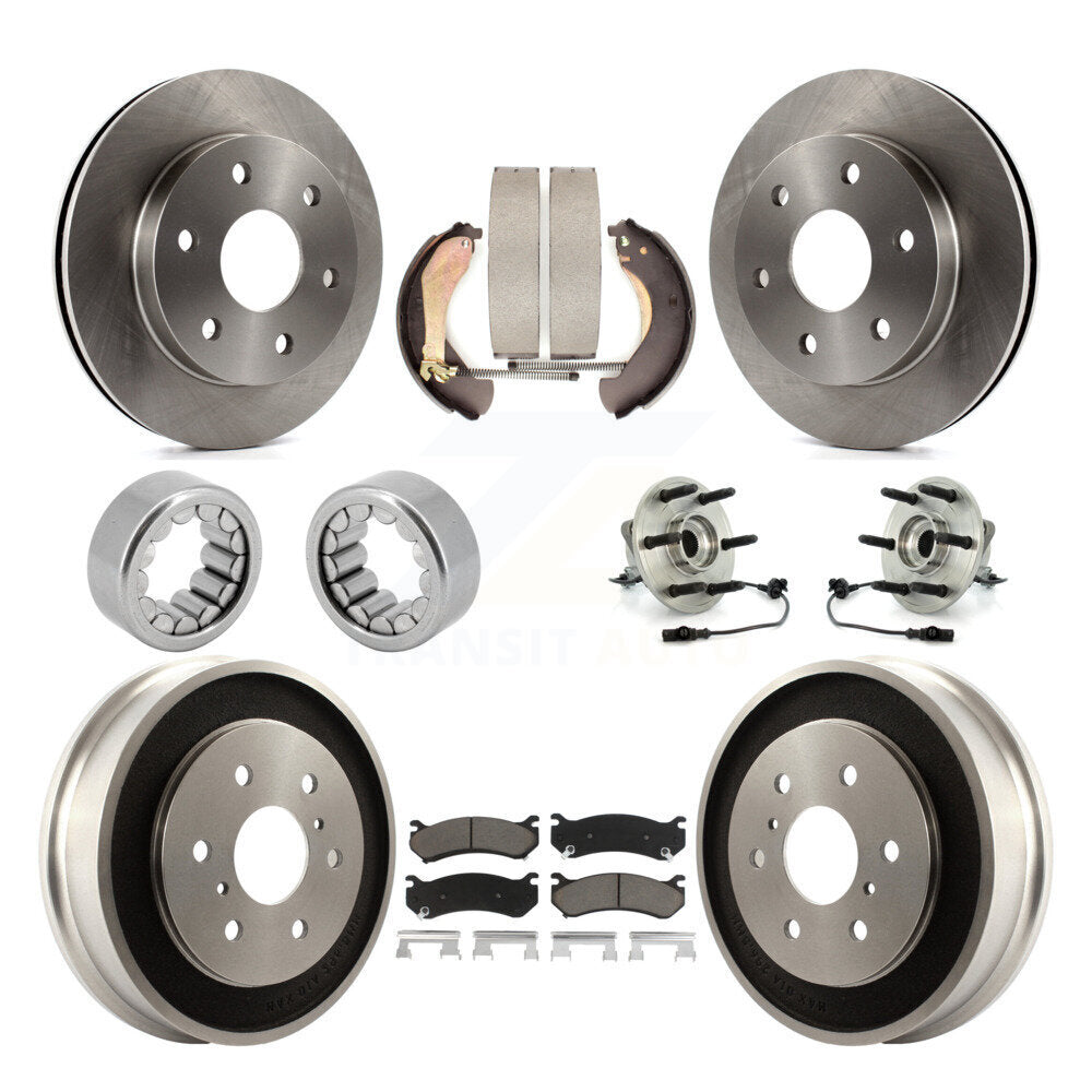 Hub Bearing Brake Rotor And Pad Shoe Front Rear Kit For Chevrolet Silverado 1500