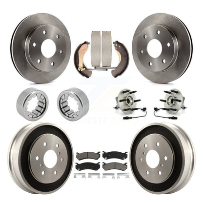 Hub Bearing Brake Rotor And Pad Shoe Front Rear Kit For Chevrolet Silverado 1500