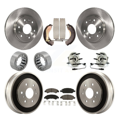 Hub Bearing Brake Rotor & Pad Shoe Front Rear Kit (10Pc) For Chevrolet Silverado