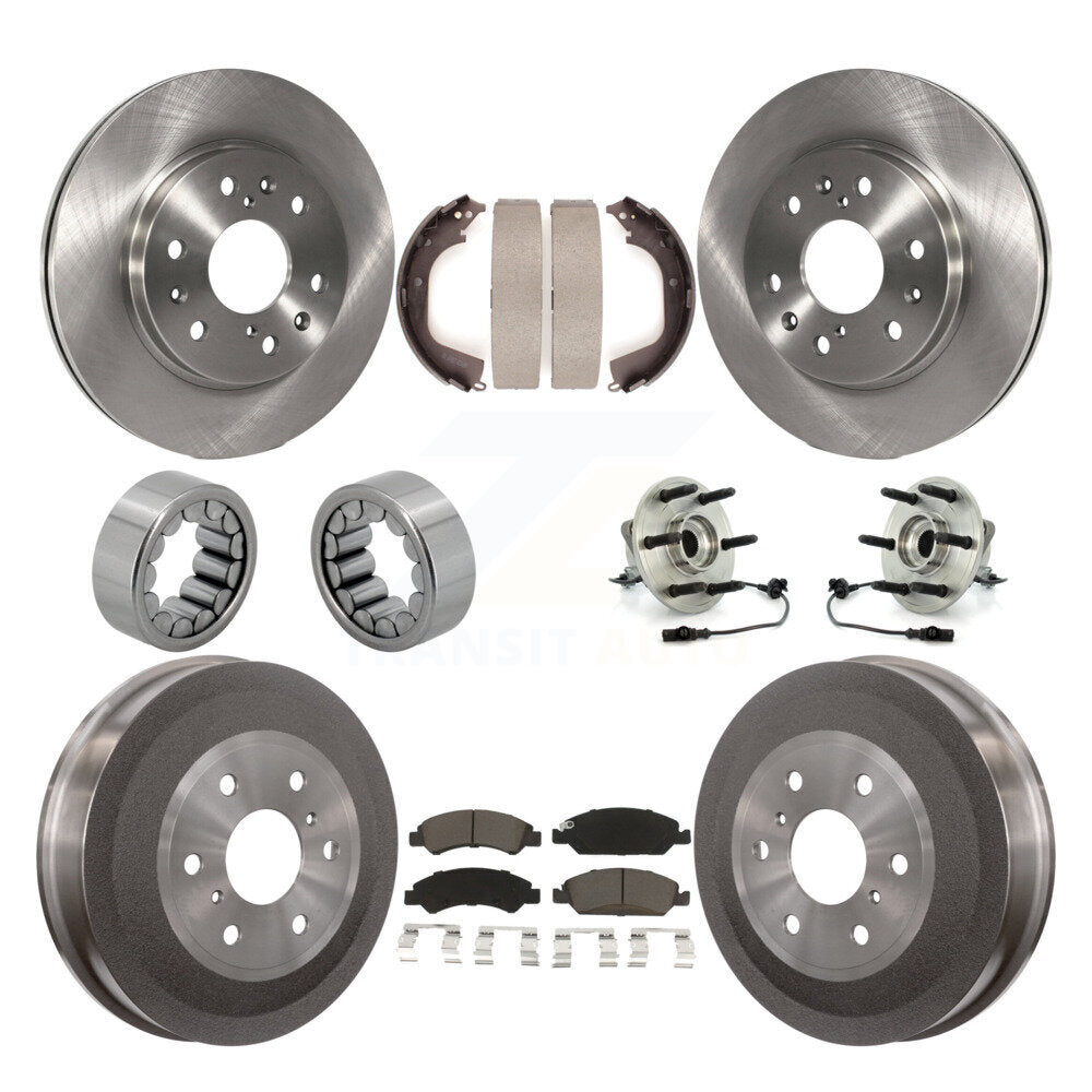 Hub Bearing Disc Brake Rotor Pads Shoe Front Rear Kit (10Pc) For GMC Sierra 1500
