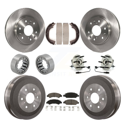 Hub Bearing Disc Brake Rotor Pads Shoe Front Rear Kit (10Pc) For GMC Sierra 1500