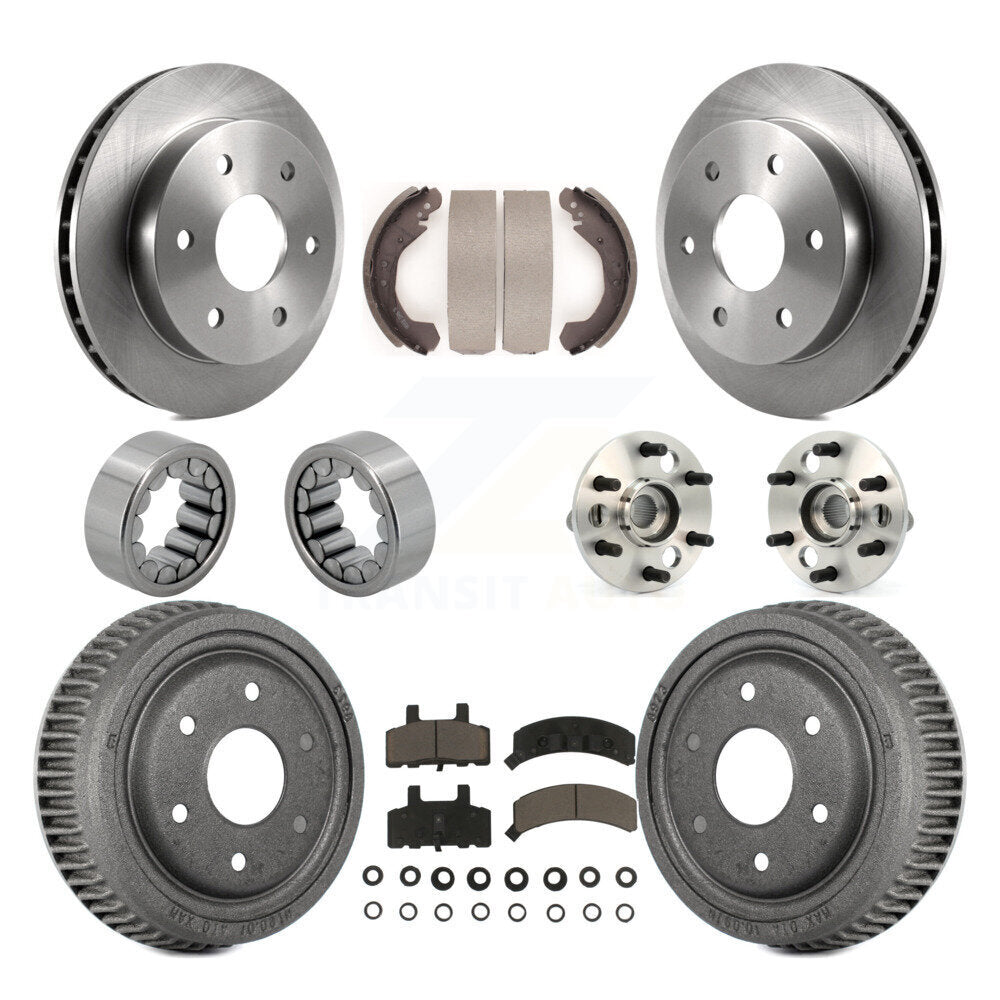 Hub Bearing Brake Rotor Pads Shoe Front Rear Kit (10Pc) For Chevrolet Blazer 4WD
