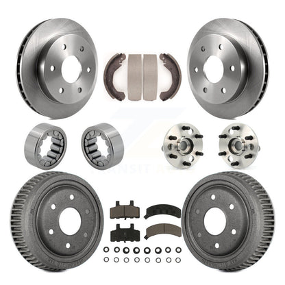 Hub Bearing Brake Rotor Pads Shoe Front Rear Kit (10Pc) For Chevrolet Blazer 4WD