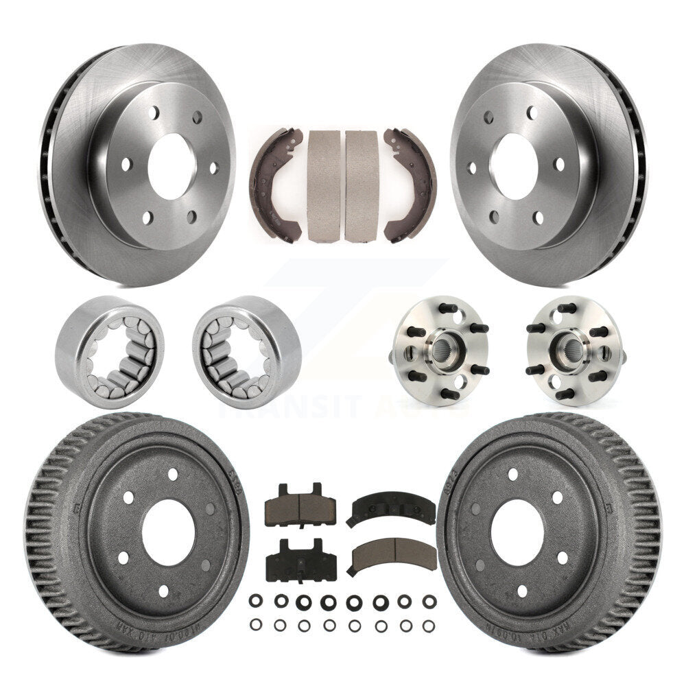 Hub Bearing Brake Rotor Pads Shoe Front Rear Kit (10Pc) For Chevrolet Blazer 4WD