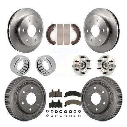 Hub Bearing Brake Rotor Pads Shoe Front Rear Kit (10Pc) For Chevrolet Blazer 4WD