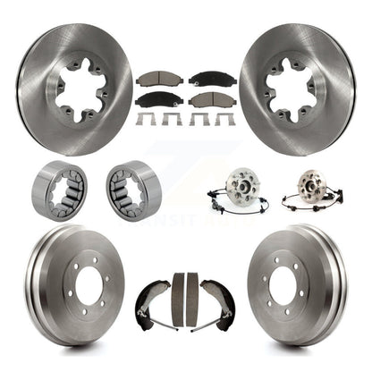 Hub Bearing Brake Rotor & Pads Shoe Front Rear Kit (10Pc) For Chevrolet Colorado