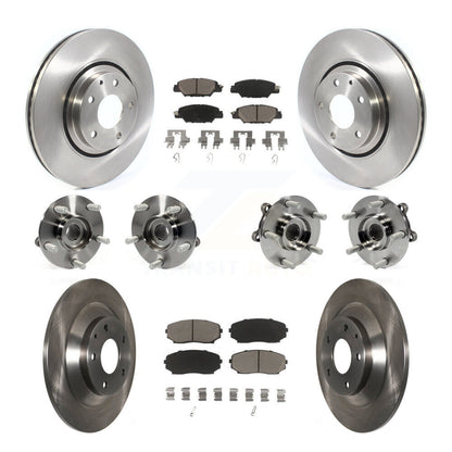 Hub Bearings Disc Brake Rotors And Pads Front Rear Kit (10Pc) For Mazda CX-5