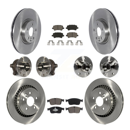 Hub Bearings Disc Brake Rotors And Pads Front Rear Kit (10Pc) For Volvo XC60 AWD