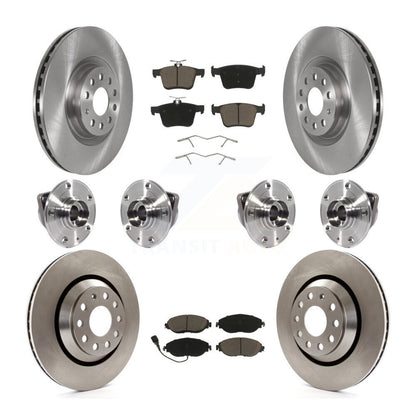 Hub Bearing Brake Rotor Pads Front Rear Kit (10Pc) For Audi Q3 Volkswagen Arteon