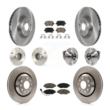 Hub Bearings Disc Brake Rotors And Pads Front Rear Kit (10Pc) For Volkswagen GTI