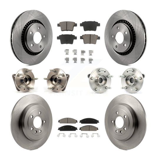 Hub Bearing Brake Rotor Pad Front Rear Kit (10Pc) For Ford Five Hundred Taurus X