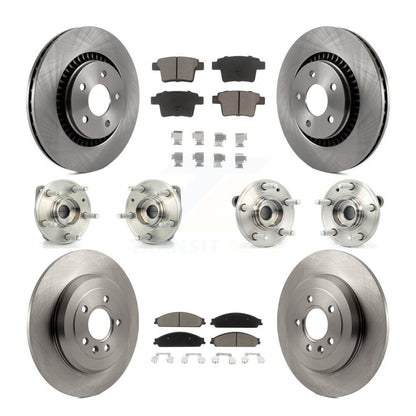 Hub Bearing Brake Rotor Pad Front Rear Kit (10Pc) For Ford Five Hundred Taurus X