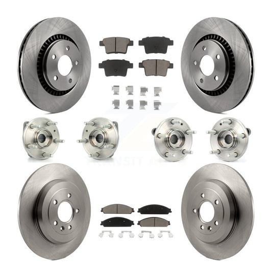 Hub Bearing Brake Rotor Pad Front Rear Kit (10Pc) For Ford Five Hundred Taurus X