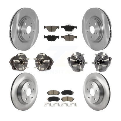 Hub Bearing Disc Brake Rotors And Pads Front Rear Kit (10Pc) For Subaru Forester