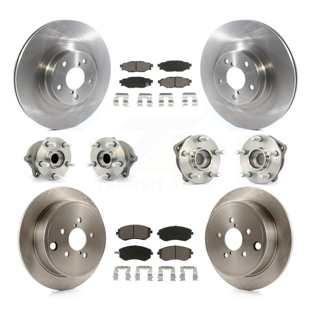Hub Bearing Brake Rotor Pad Front Rear Kit (10Pc) For Subaru Outback Impreza WRX