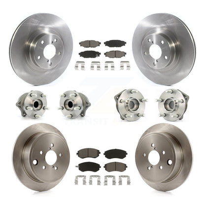 Hub Bearing Brake Rotor Pad Front Rear Kit (10Pc) For Subaru Outback Impreza WRX