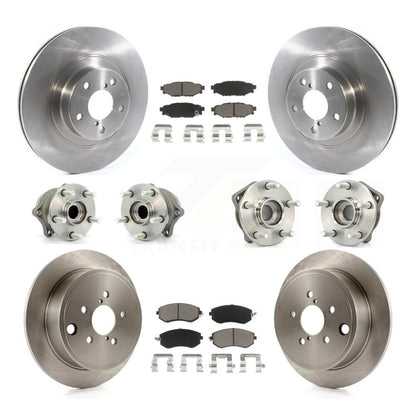 Hub Bearing Brake Rotor & Pads Front Rear Kit (10Pc) For Subaru Impreza Forester