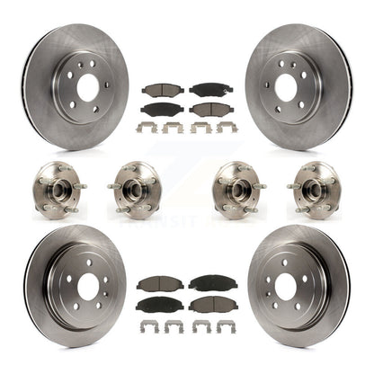 Hub Bearings Disc Brake Rotors And Pads Front Rear Kit (10Pc) For Cadillac CTS