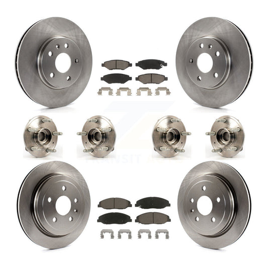 Hub Bearings Disc Brake Rotors And Pads Front Rear Kit (10Pc) For Cadillac CTS
