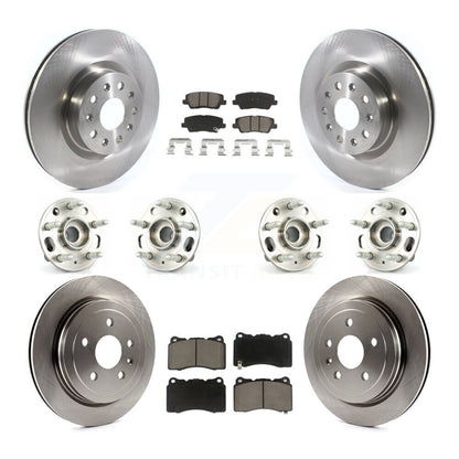 Hub Bearings Disc Brake Rotors And Pads Front Rear Kit (10Pc) For Cadillac CTS