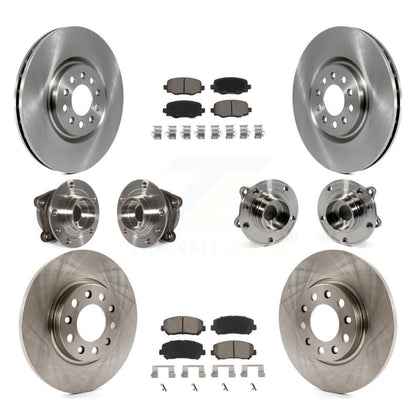 Hub Bearing Brake Rotor Pad Front Rear Kit (10Pc) For 2015-2017 Chrysler 200 AWD