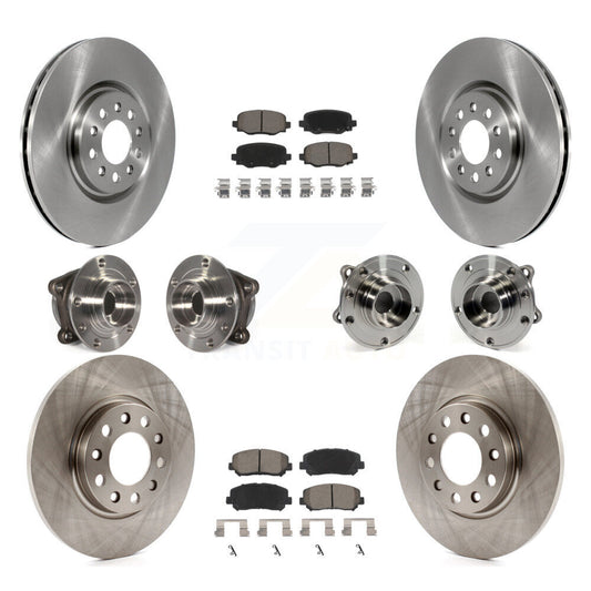 Hub Bearing Brake Rotor Pad Front Rear Kit (10Pc) For 2015-2017 Chrysler 200 AWD