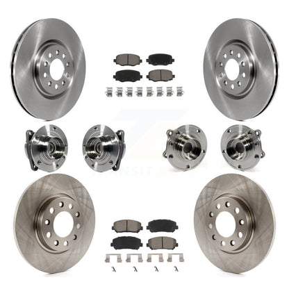 Hub Bearing Brake Rotor Pad Front Rear Kit (10Pc) For 2015-2017 Chrysler 200 FWD