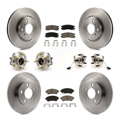 Hub Bearing Disc Brake Rotor And Pads Front Rear Kit (10Pc) For Cadillac Seville
