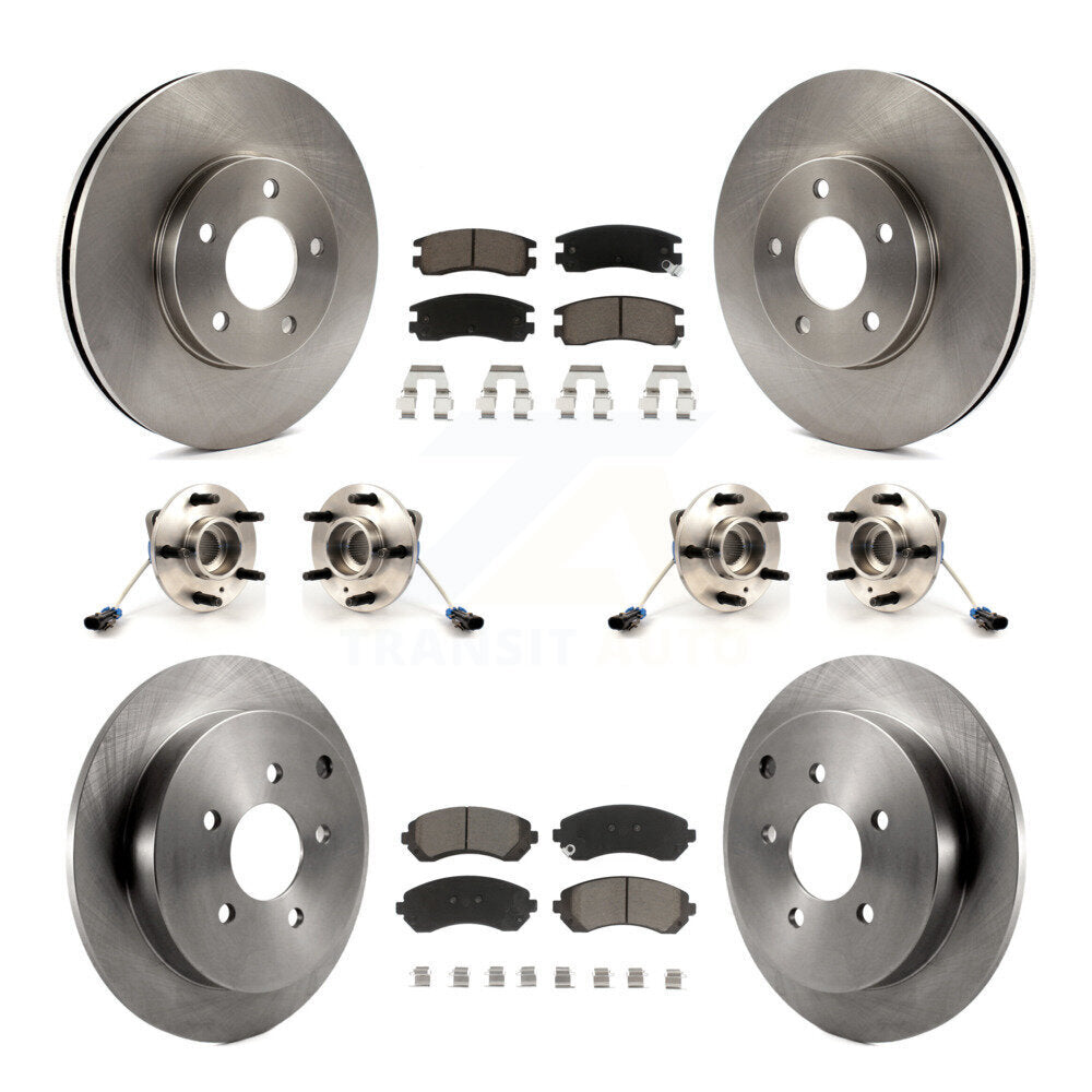Hub Bearing Brake Rotor & Pad Front Rear Kit (10Pc) For Buick Rendezvous Pontiac