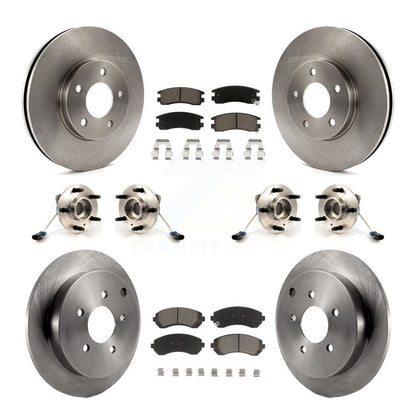 Hub Bearing Brake Rotor & Pad Front Rear Kit (10Pc) For Buick Rendezvous Pontiac