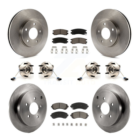 Hub Bearing Brake Rotor & Pad Front Rear Kit (10Pc) For Buick Rendezvous Pontiac