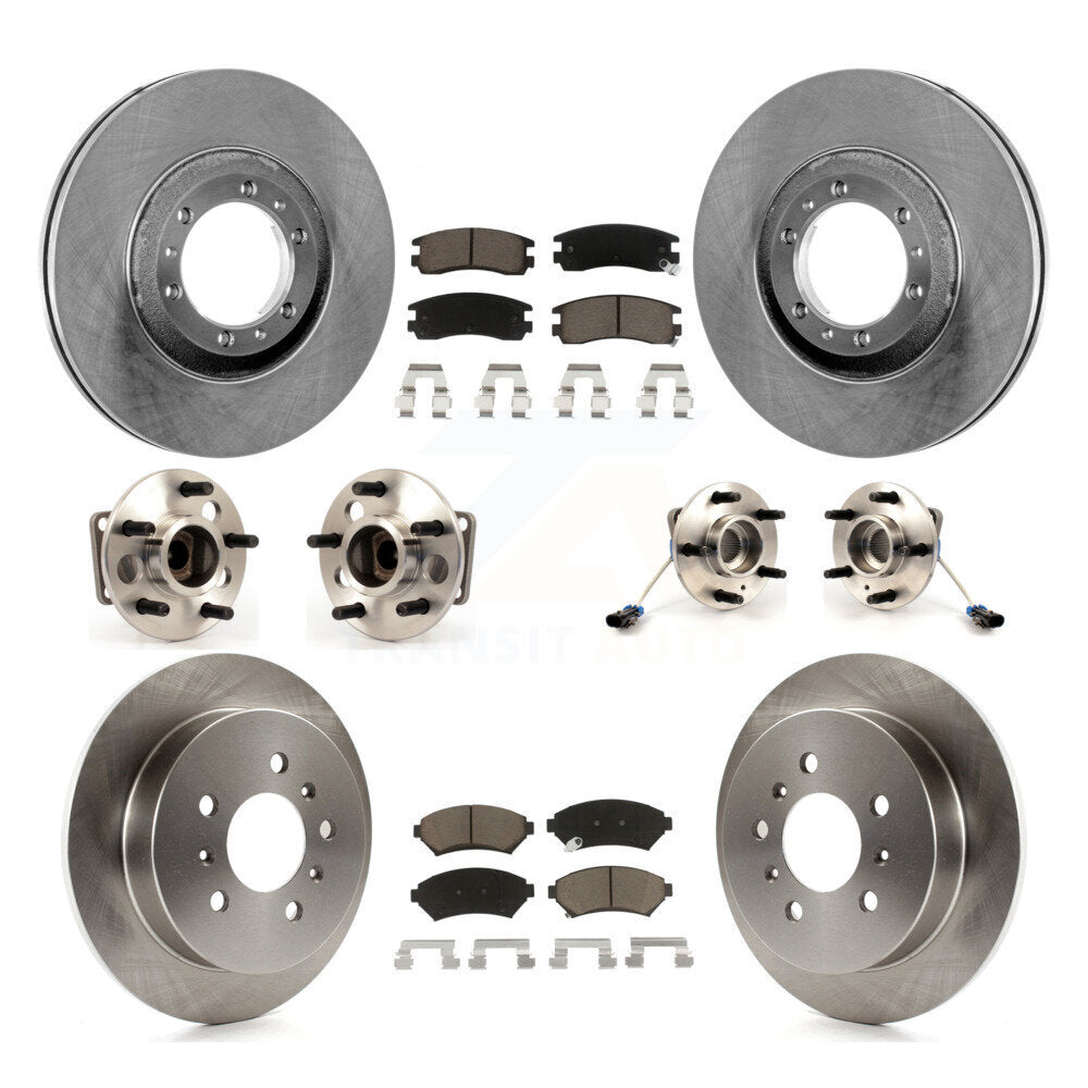 Hub Bearing Brake Rotor Pads Front Rear Kit (10Pc) For Chevrolet Venture Pontiac