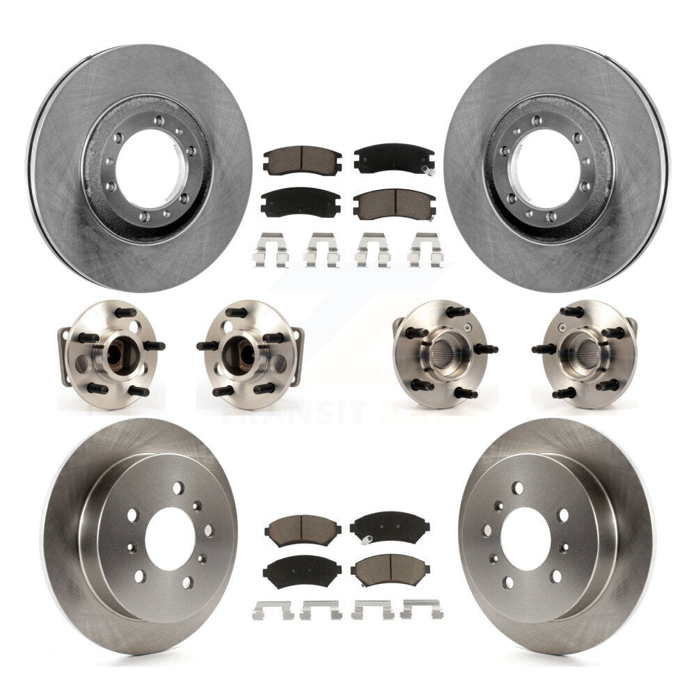 Hub Bearing Disc Brake Rotor And Pad Front Rear Kit (10Pc) For Chevrolet Venture